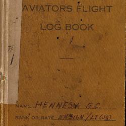 Primary Image of Aviators Flight Log Book of Gerald Hennesy (1942-1944)