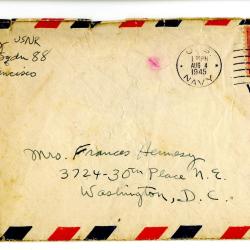 Alternative Image of Letter from Lt. Gerald Hennesy to His Mother Dated July 25, 1945