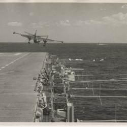 Alternative Image of An AJ (A-2) Savage Taking off from the USS Yorktown (CVA-10)