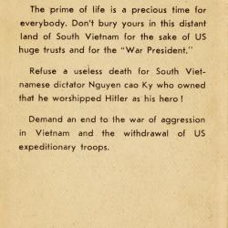 Alternative Image of Two North Vietnamese Propaganda Leaflets for American Soldiers