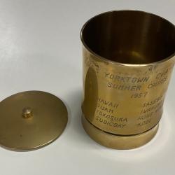 Alternative Image of USS Yorktown (CVA-10) 1957 Brass Cruise Cup