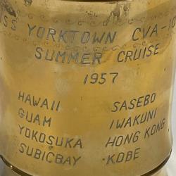 Alternative Image of USS Yorktown (CVA-10) 1957 Brass Cruise Cup