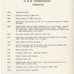 Alternative Image of After Action Report for the USS Yorktown (CV-10) from January 28, 1944 to January 31, 1944