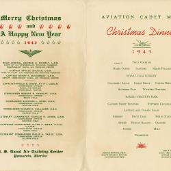 Alternative Image of Aviation Cadet Mess Christmas Menu, 1943