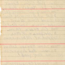 Alternative Image of Elisha "Smokey" Stover's Notes Dated From January 1, 1943 to January 16, 1943
