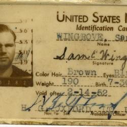 Primary Image of United States Navy Identification Card for Samuel Wingrove