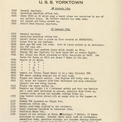 Alternative Image of After Action Report for the USS Yorktown (CV-10) from January 28, 1944 to January 31, 1944