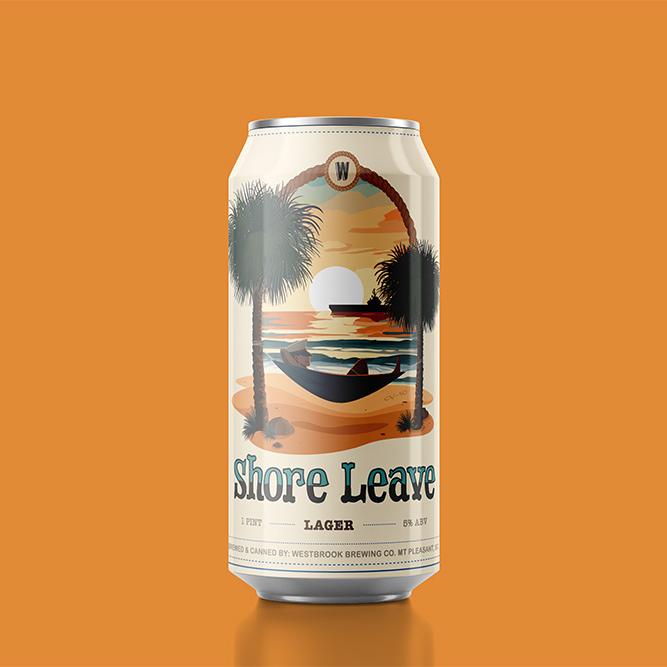 Beer can of Shore Leave Lager