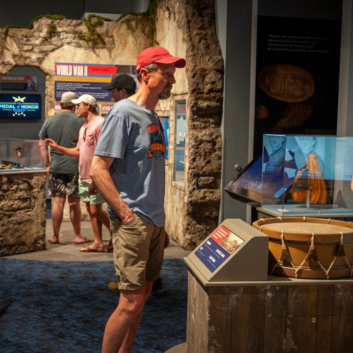 Visitors inside the Medal of Honor Museum