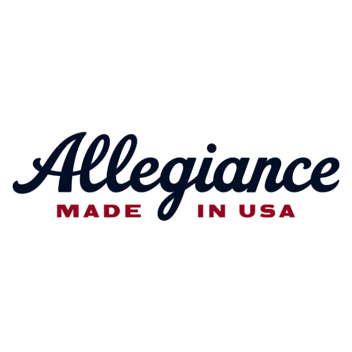 Logo stating "Allegiance - Made in the USA"