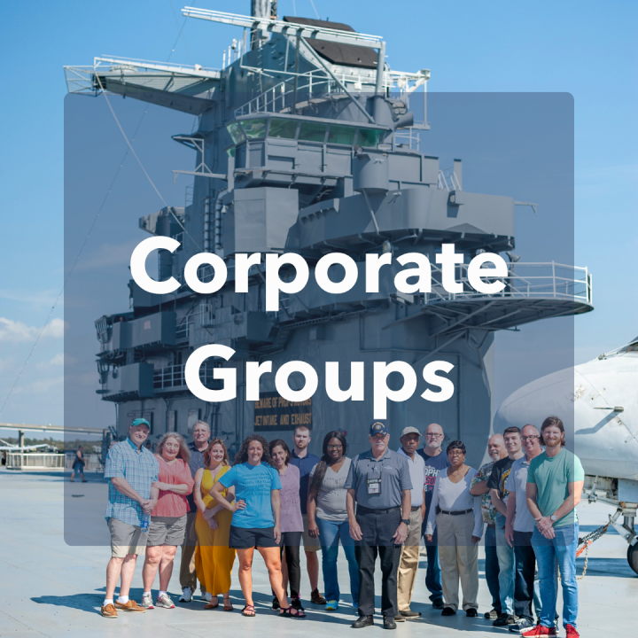 Image of a corporate group at Patriots Point.