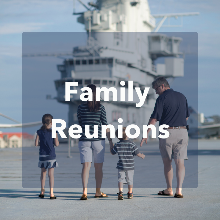 Image of a family group at Patriots Point.