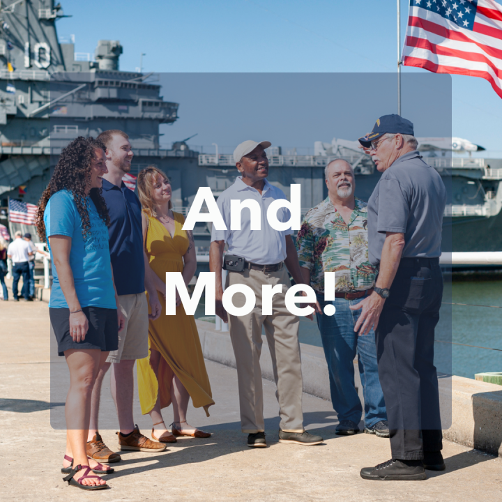 Image of a group at Patriots Point.
