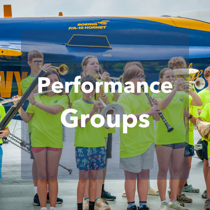 Image of a performance group at Patriots Point.