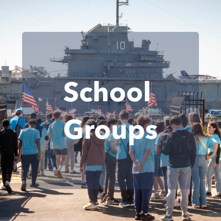 Image of a school group at Patriots Point.