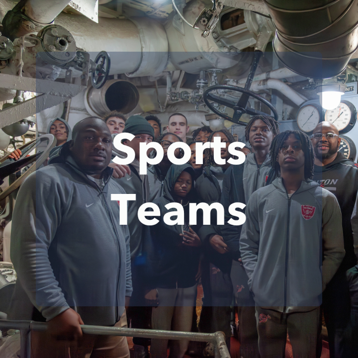 Image of a sports team at Patriots Point.