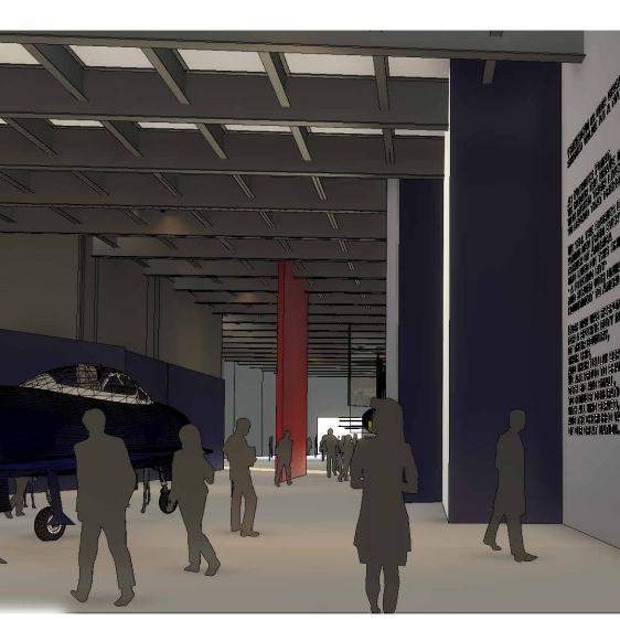 Generated image of the future entrance to the USS Yorktown at Patriots Point