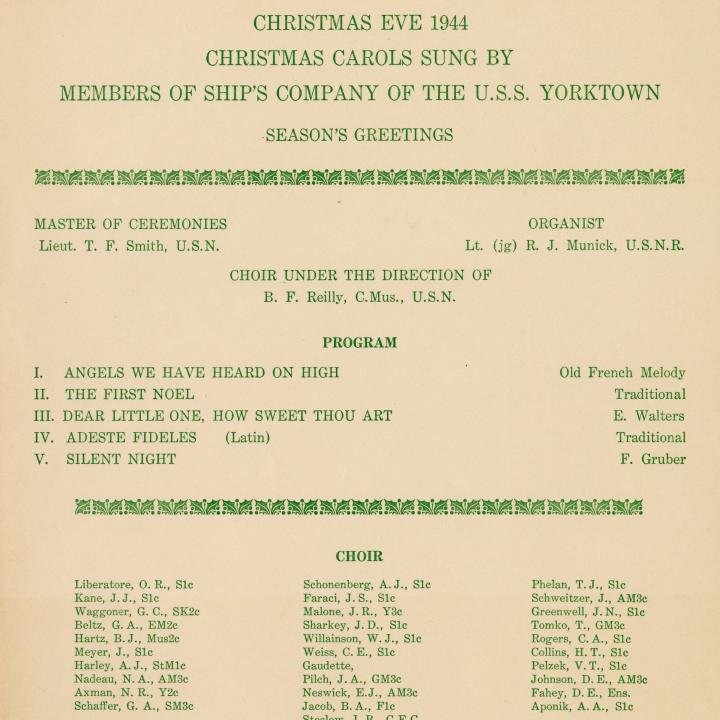 Primary Image of USS Yorktown Christmas Eve Celebration Program