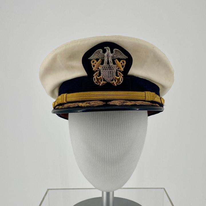 Primary Image of US Navy Flag Officer Cap of Frederick Becton