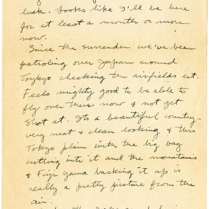 Primary Image of Letter from Lt. Gerald Hennesy to his Mother Dated September 6, 1945