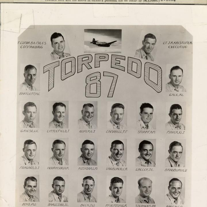 Primary Image of Joseph Kristufek Promotion with Torpedo Squadron 87 Collage