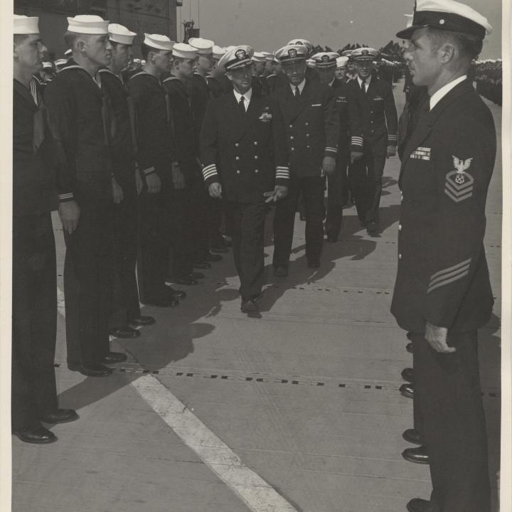 Primary Image of The First Inspection of the Crew by Captain Arnold W. McKechnie