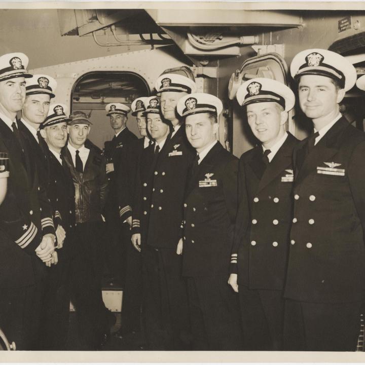 Primary Image of Captain Arnold W. McKechnie with his Commanders