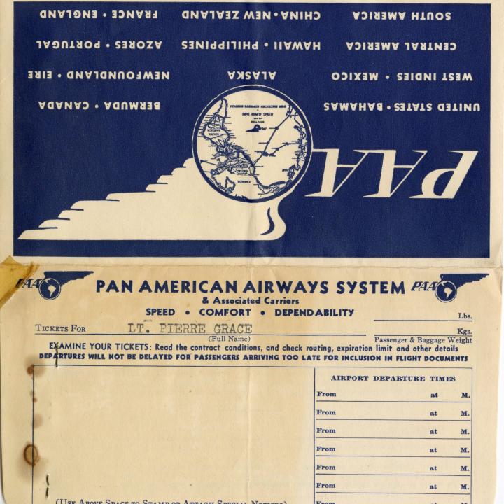 Primary Image of The Pan American Airways Tickets and Luggage Tags of Pierre Grace