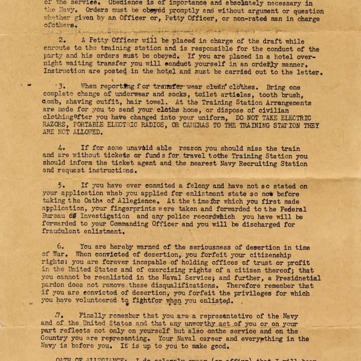 Primary Image of U.S. Navy Recruitment Orders, Cleveland, Ohio with a Copy of Dwight D. Eisenhower's D-Day Order of the Day
