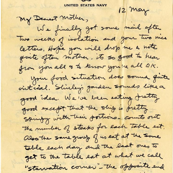 Primary Image of Letter from Gerald Hennesy to His Mother Dated May 12, 1945