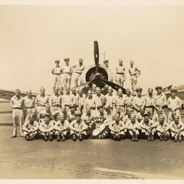 Primary Image of Bombing Squadron Five on the Flightdeck