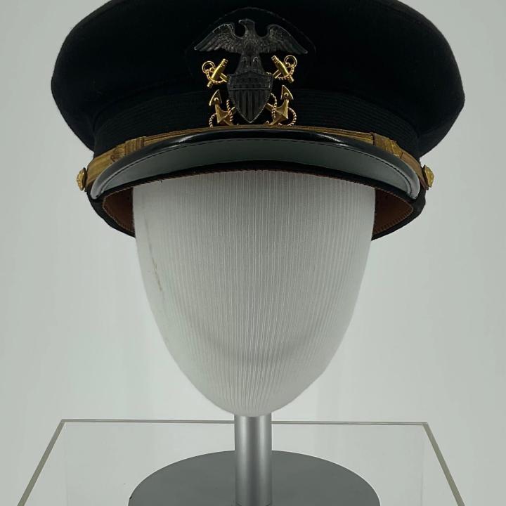 Primary Image of Navy Officer Dress Blue Cap of Calvin Price
