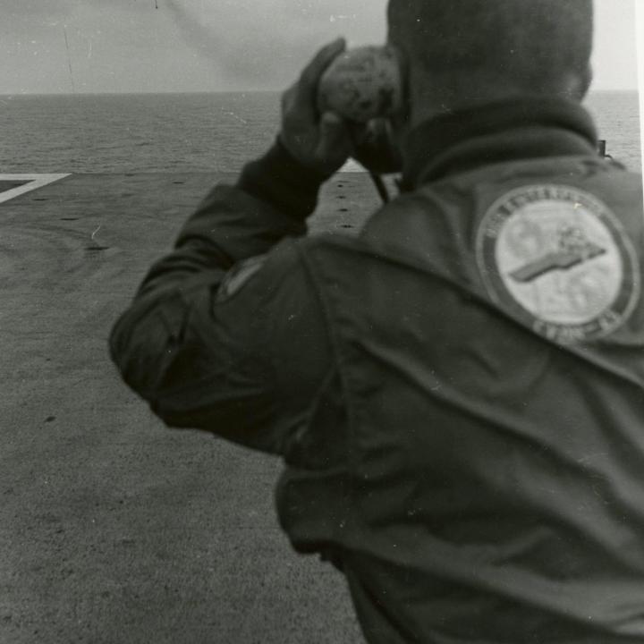 Primary Image of A-4 Skyhawk Landing on The USS Yorktown (CVS-10)