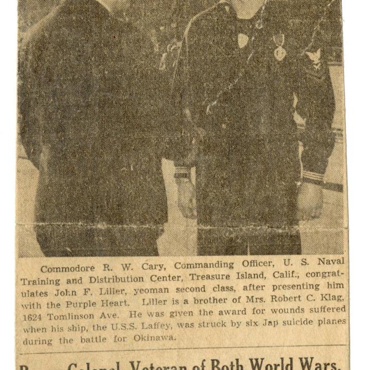 Primary Image of John Liller Receiving Purple Heart