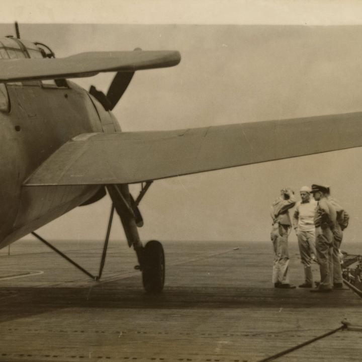 Primary Image of Avenger Torpedo Plane Aboard the USS Yorktown (CV-10)