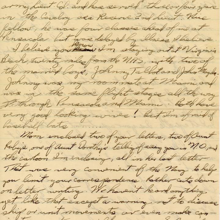 Primary Image of Part of a Letter Sent from Elisha "Smokey" Stover to his Brother, Undated