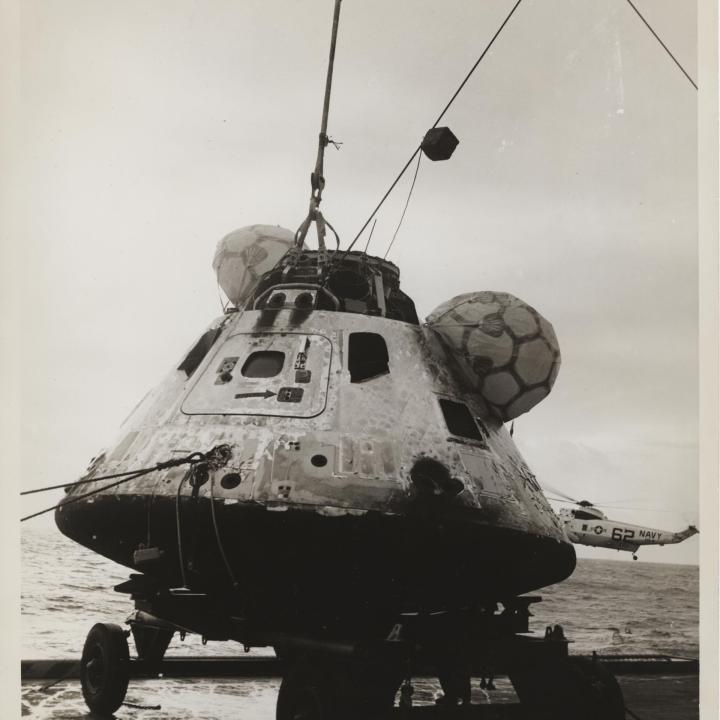 Primary Image of The Apollo 8 Capsule Comes Aboard