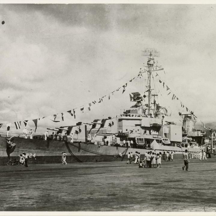 Primary Image of Portside View of Repaired USS Laffey (DD-724) in Hawaii