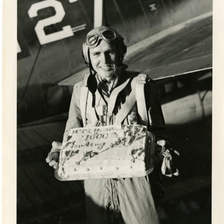 Primary Image of Elijah "Smokey" Stover With his Cake