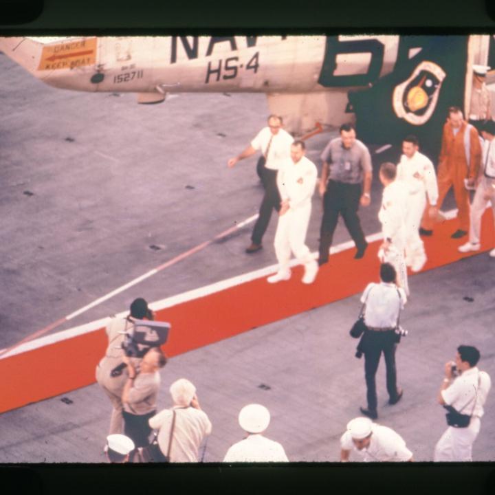 Primary Image of Apollo 8 Crewmembers Walk the Red Carpet