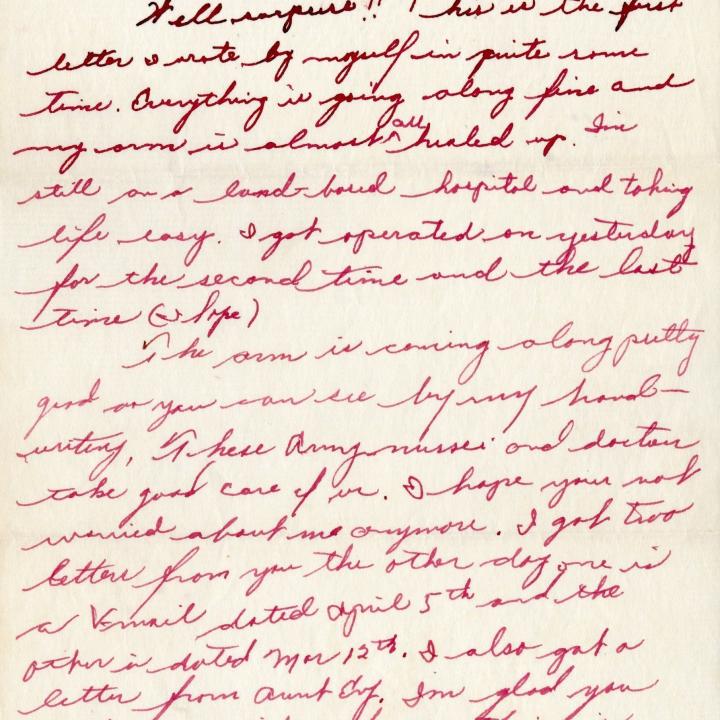 Primary Image of Letter about Medical Care