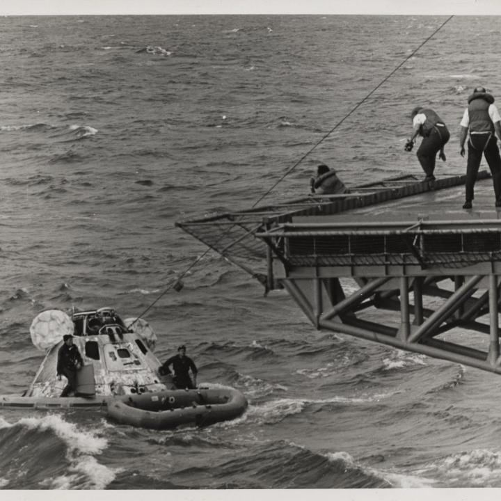 Primary Image of The USS Yorktown (CVS-10) Recovering Apollo 8