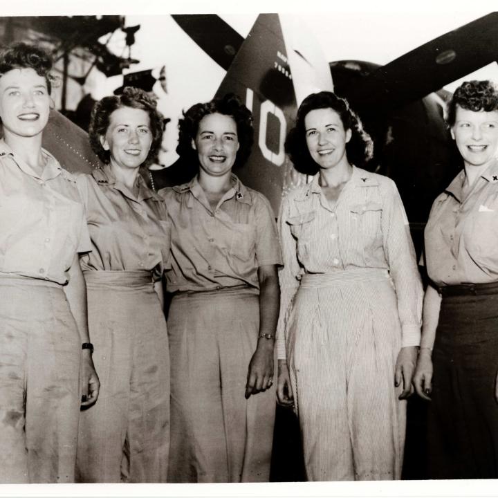 Primary Image of Red Cross Nurses on the Deck of the USS Yorktown