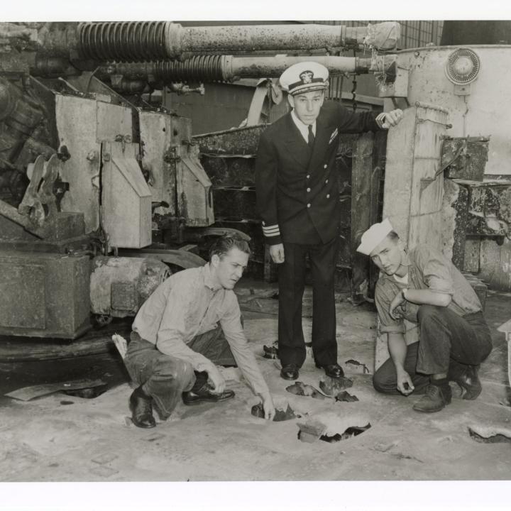Primary Image of Captain Becton and his Men Inspect the Damage