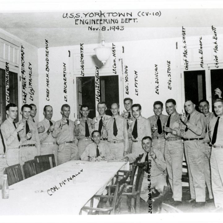 Primary Image of USS Yorktown (CV-10) Engineering Department, 1943