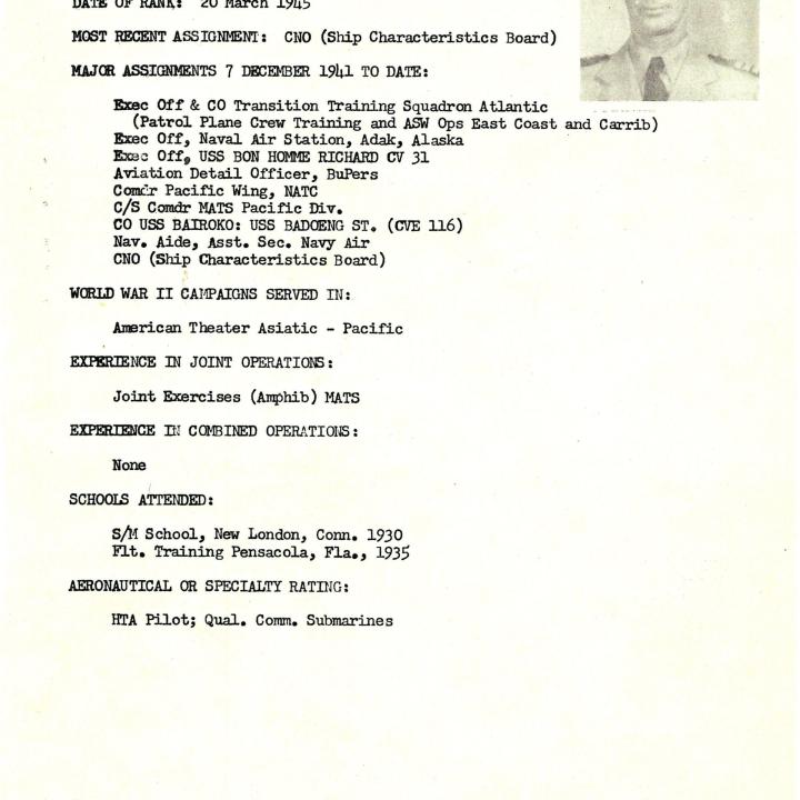 Primary Image of 1945 Naval Record of Captain McKechnie