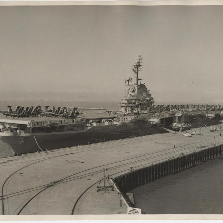 Primary Image of USS Yorktown (CVA-10) Docked in Alameda, California