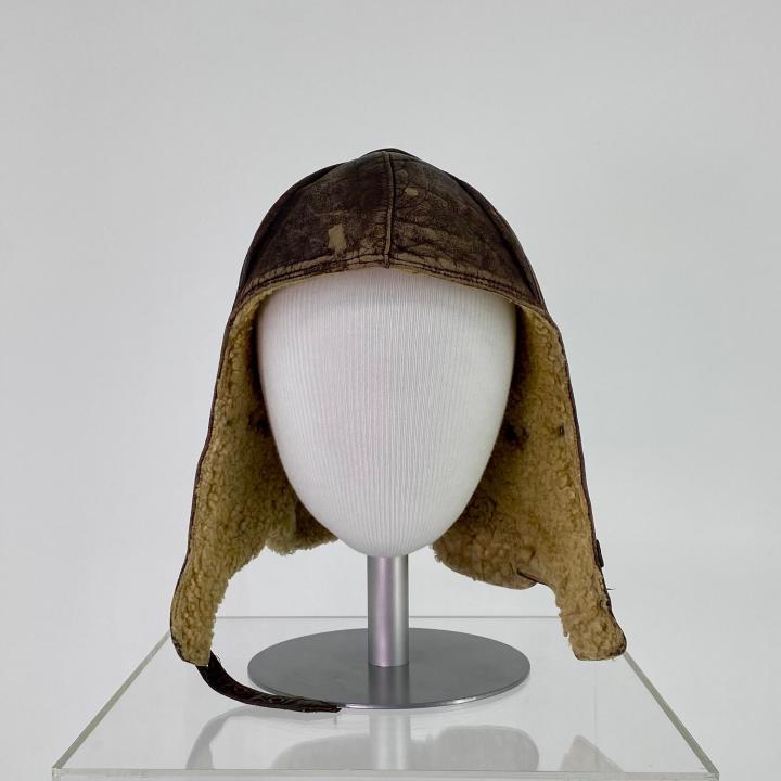 Primary Image of Navy Leather Winter Flight Suit Helmet