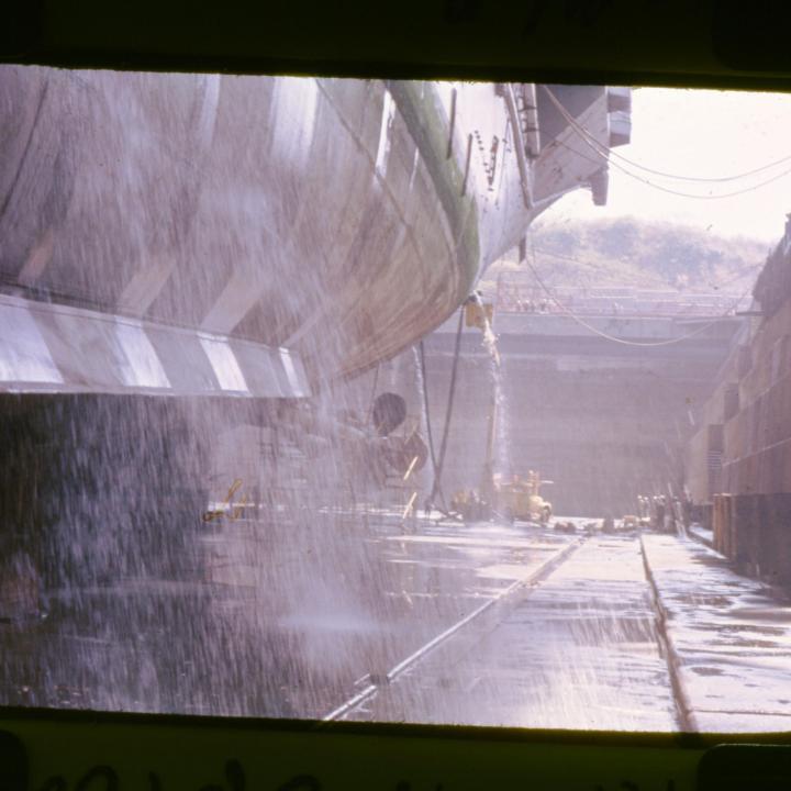 Primary Image of A View of The USS Yorktown (CVS-10) While in Drydock