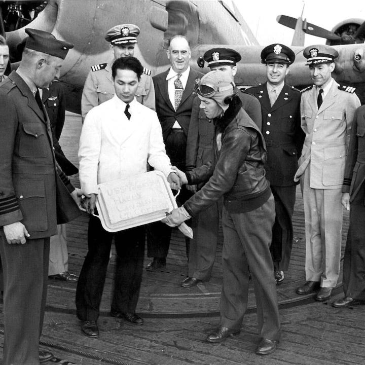 Primary Image of Celebrating the First Landing Aboard The USS Yorktown (CV-10)